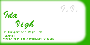 ida vigh business card